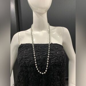 Lightweight Silver Bead Necklace | Y2K Chunky Ball Chain Style Costume Jewelry